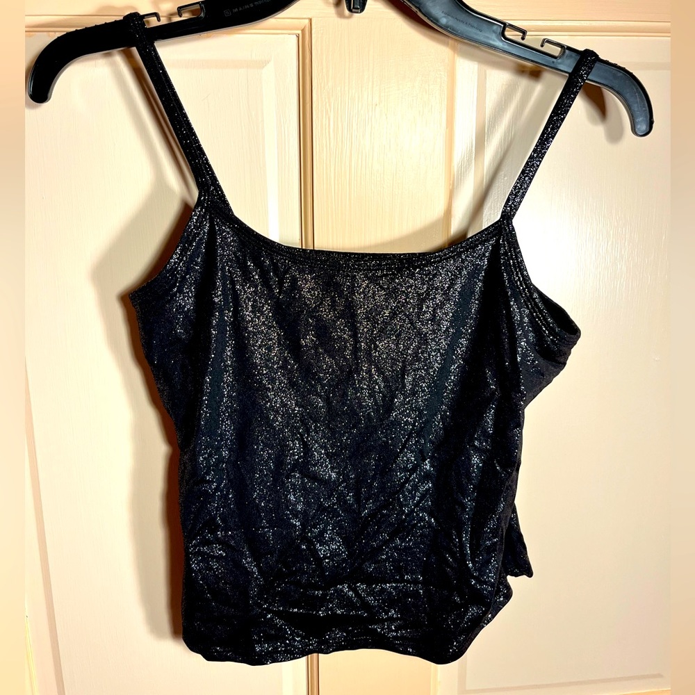 Super sparkly vintage Y2K New York and Company midriff shirt